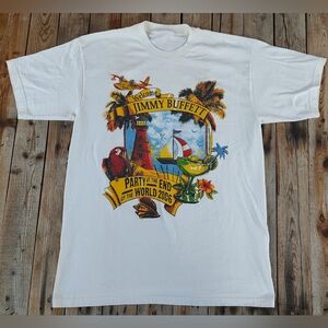 vintage Jimmy Buffett Party at the End of the World T-shirt  men's size Large
